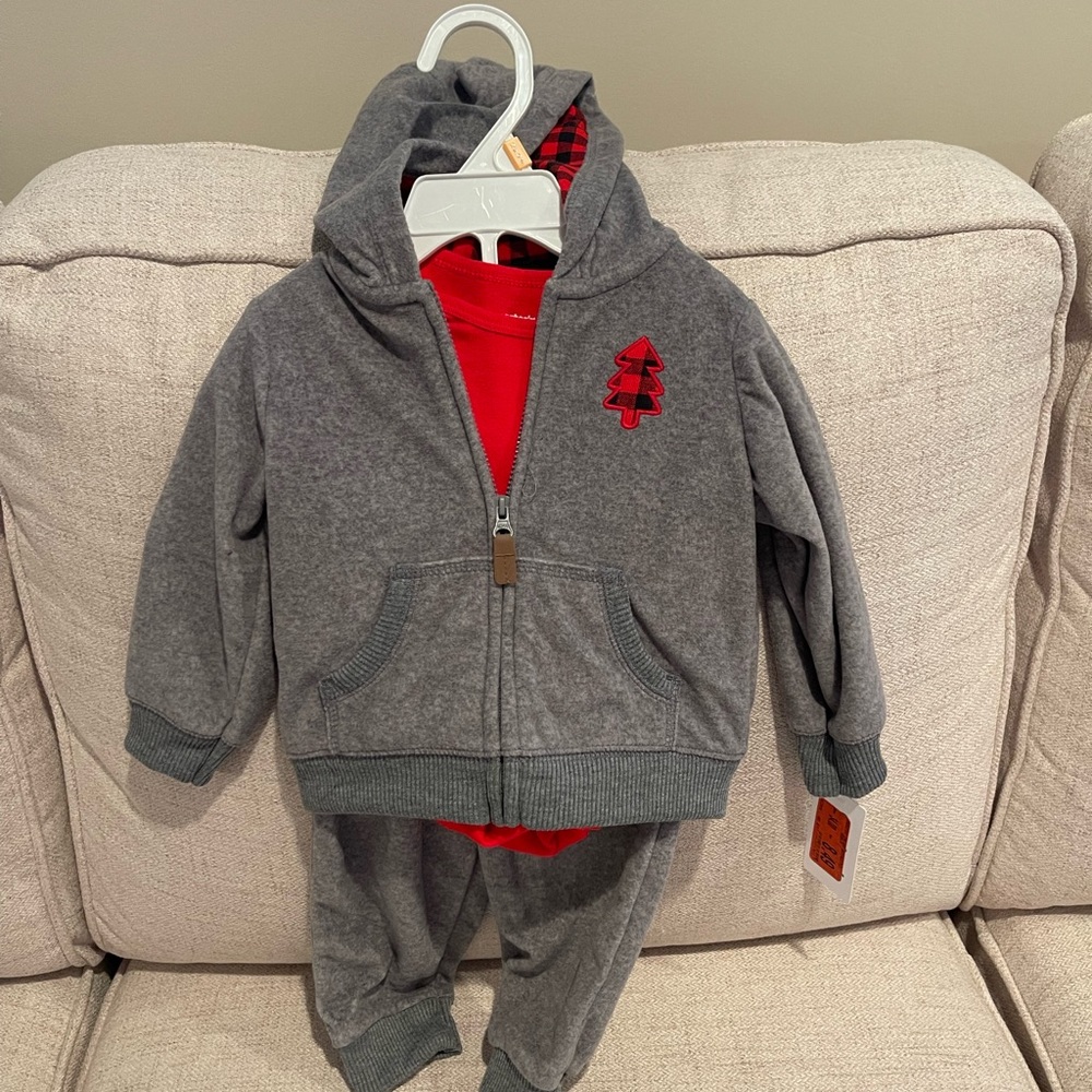 Carters 3 Piece NWT 12 Month Holiday outfit